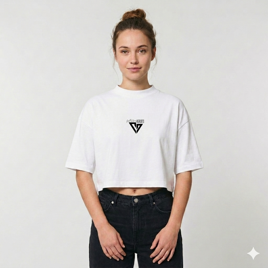 Cropped T-Shirt weiß