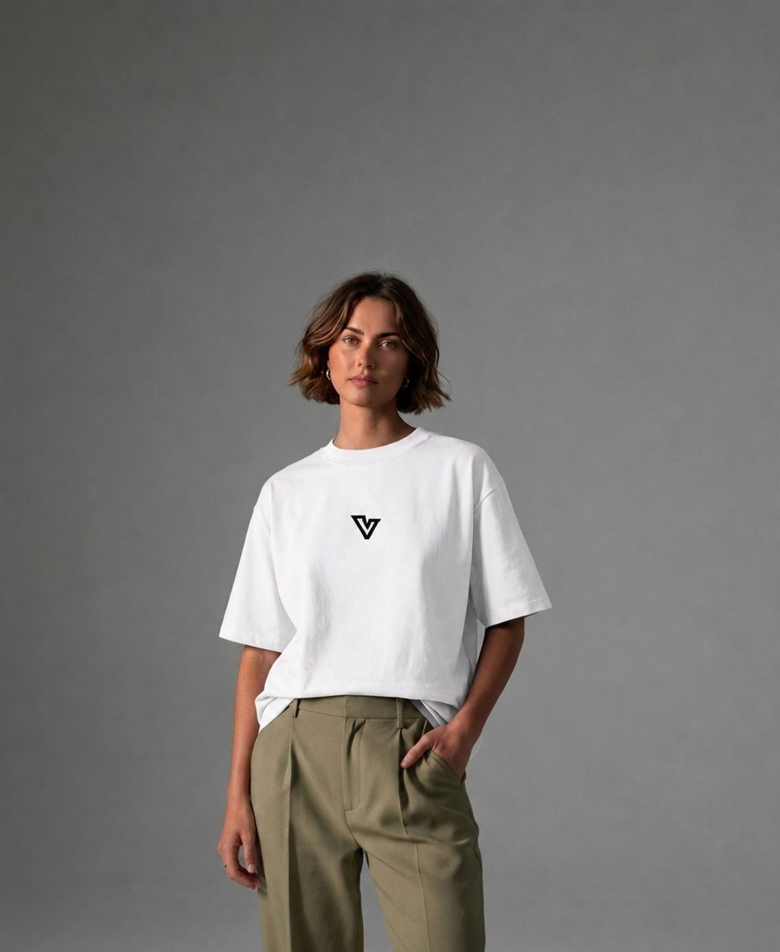 Premium Oversized T-Shirt weiß