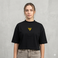 Cropped T-Shirt schwarz